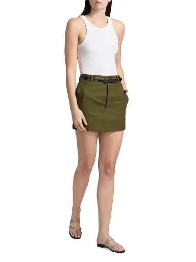 Wardrobe.NYC Women's Drill Cotton Twill Miniskirt - Military - Size Large | Thumbnail 2 Wardrobe.NYC Women's Drill Cotton Twill Miniskirt - Military - Size Large | Thumbnail 2