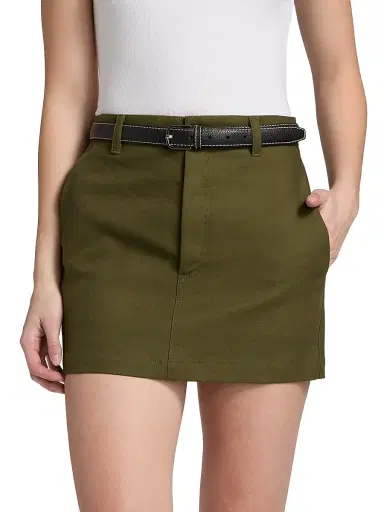 Wardrobe.NYC Women's Drill Cotton Twill Miniskirt - Military - Size Large | Thumbnail 3 Wardrobe.NYC Women's Drill Cotton Twill Miniskirt - Military - Size Large | Thumbnail 3