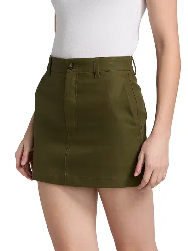 Wardrobe.NYC Women's Drill Cotton Twill Miniskirt - Military - Size Large | Thumbnail 4 Wardrobe.NYC Women's Drill Cotton Twill Miniskirt - Military - Size Large | Thumbnail 4