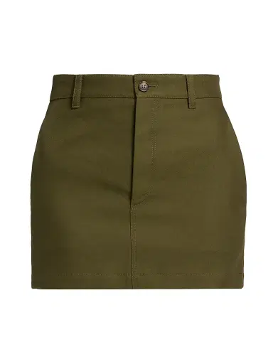 Wardrobe.NYC Women's Drill Cotton Twill Miniskirt - Military - Size Large | Thumbnail 1 Wardrobe.NYC Women's Drill Cotton Twill Miniskirt - Military - Size Large | Thumbnail 1