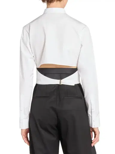 Alaïa Women's Cumberbund Cotton Shirt | Thumbnail 5 Alaïa Women's Cumberbund Cotton Shirt | Thumbnail 5
