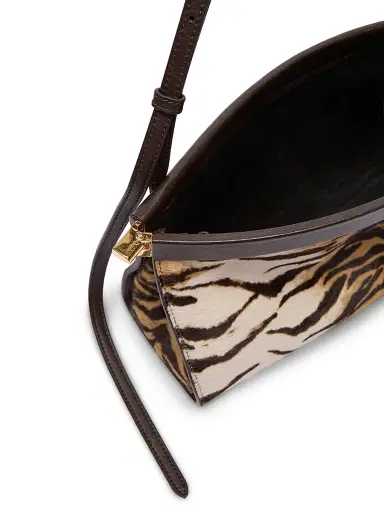 ALAIA Women's Le Clik East West Tiger Calf Hair Shoulder Bag - Naturel | Thumbnail 4 ALAIA Women's Le Clik East West Tiger Calf Hair Shoulder Bag - Naturel | Thumbnail 4