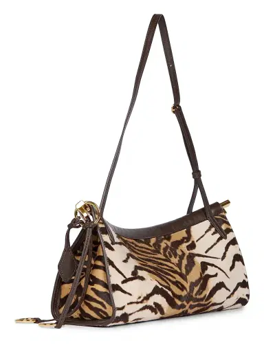 ALAIA Women's Le Clik East West Tiger Calf Hair Shoulder Bag - Naturel | Thumbnail 6 ALAIA Women's Le Clik East West Tiger Calf Hair Shoulder Bag - Naturel | Thumbnail 6