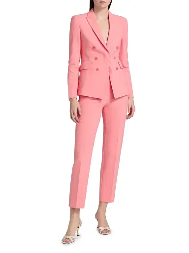 Akris punto Women's Feryn Mid-Rise Tapered Pants - Blush | Thumbnail 2 Akris punto Women's Feryn Mid-Rise Tapered Pants - Blush | Thumbnail 2