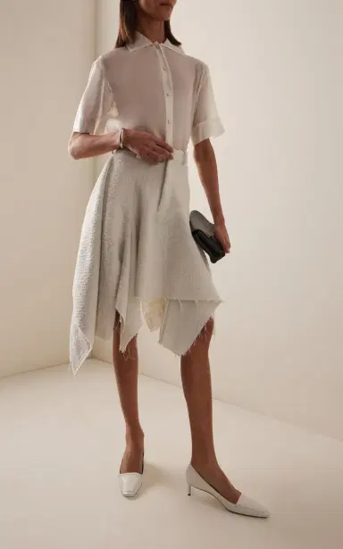 Niccolò Pasqualetti Nave Bouclé Tweed Midi Skort | Thumbnail 2 Niccolò Pasqualetti Nave Bouclé Tweed Midi Skort | Thumbnail 2
