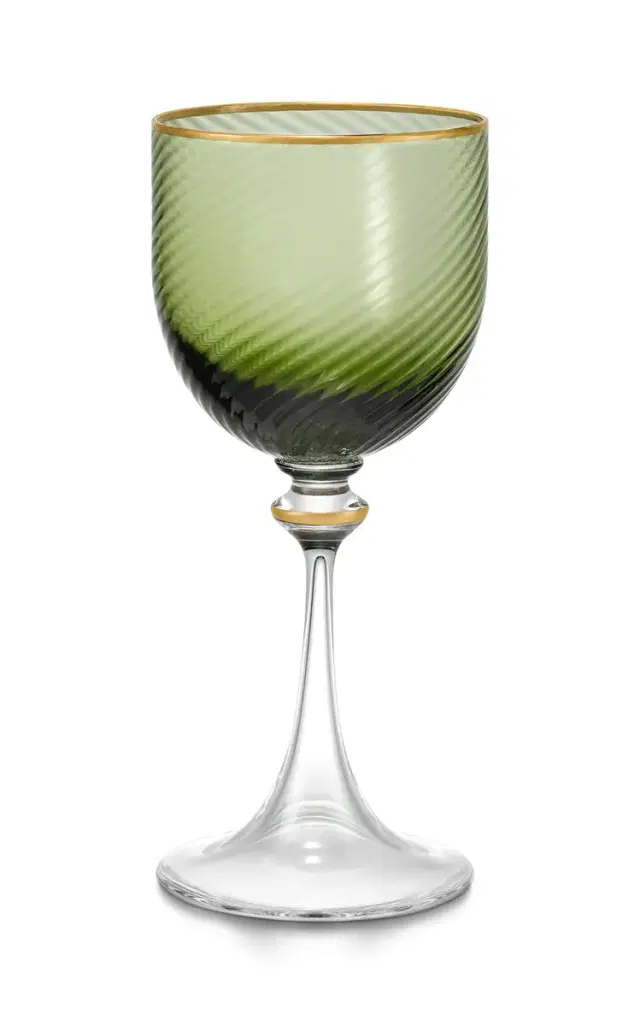 Twist White Wine Crystal Glass - Green Twist White Wine Crystal Glass - Green