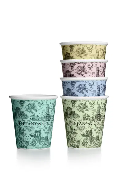 Tiffany & Co. Exclusive Set-of-Five Toile China Coffee Cups - Multi | Thumbnail 4 Tiffany & Co. Exclusive Set-of-Five Toile China Coffee Cups - Multi | Thumbnail 4
