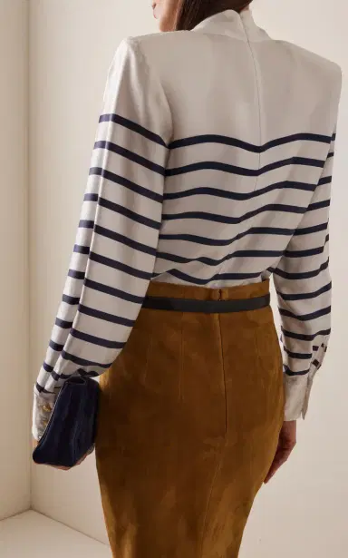 FRANÇOISE Johanna Striped Silk Top | Thumbnail 4 FRANÇOISE Johanna Striped Silk Top | Thumbnail 4