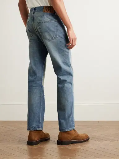 RRL Straight-Leg Distressed Panelled Selvedge Jeans - Men | Thumbnail 4 RRL Straight-Leg Distressed Panelled Selvedge Jeans - Men | Thumbnail 4