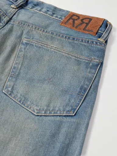 RRL Straight-Leg Distressed Panelled Selvedge Jeans - Men | Thumbnail 5 RRL Straight-Leg Distressed Panelled Selvedge Jeans - Men | Thumbnail 5