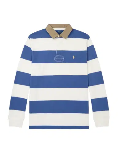 Polo Ralph Lauren Logo-Embroidered Striped Cotton-Jersey Rugby Shirt - Men | Thumbnail 1 Polo Ralph Lauren Logo-Embroidered Striped Cotton-Jersey Rugby Shirt - Men | Thumbnail 1
