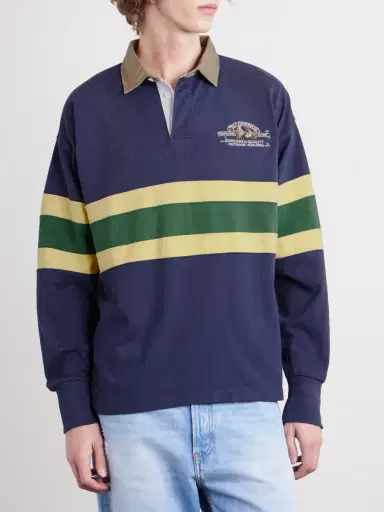 Polo Ralph Lauren Logo-Embroidered triped Cotton-Jersey Rugby Shirt - Men | Thumbnail 3 Polo Ralph Lauren Logo-Embroidered triped Cotton-Jersey Rugby Shirt - Men | Thumbnail 3
