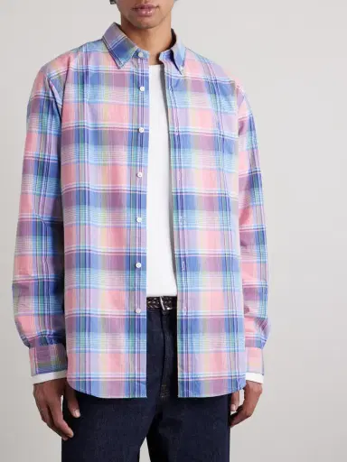 Polo Ralph Lauren Button-Down Collar Logo-Embroidered Checked Cotton Shirt - Men | Thumbnail 3 Polo Ralph Lauren Button-Down Collar Logo-Embroidered Checked Cotton Shirt - Men | Thumbnail 3