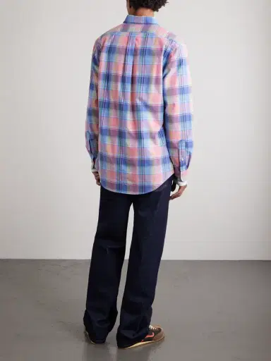 Polo Ralph Lauren Button-Down Collar Logo-Embroidered Checked Cotton Shirt - Men | Thumbnail 4 Polo Ralph Lauren Button-Down Collar Logo-Embroidered Checked Cotton Shirt - Men | Thumbnail 4
