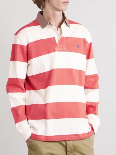 Polo Ralph Lauren Logo-Embroidered Striped Cotton-Jersey Rugby Shirt - Men | Thumbnail 3 Polo Ralph Lauren Logo-Embroidered Striped Cotton-Jersey Rugby Shirt - Men | Thumbnail 3