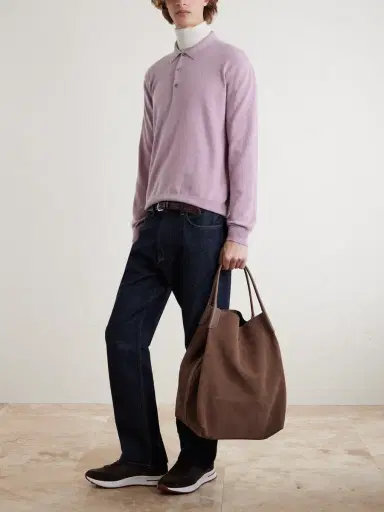 Loro Piana Bale Extra-Large Leather-Trimmed Full-Grain Nubuck Tote Bag - Men | Thumbnail 2 Loro Piana Bale Extra-Large Leather-Trimmed Full-Grain Nubuck Tote Bag - Men | Thumbnail 2