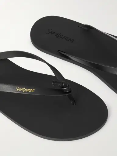 Saint Laurent San Maine Logo-Print Leather Sandals - Men | Thumbnail 4 Saint Laurent San Maine Logo-Print Leather Sandals - Men | Thumbnail 4
