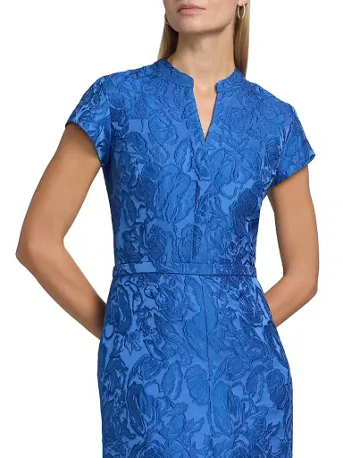 SACHIN BABI Women's Lynn Floral Jacquard V-Neck Gown - Moonbeam | Thumbnail 6 SACHIN BABI Women's Lynn Floral Jacquard V-Neck Gown - Moonbeam | Thumbnail 6