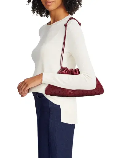 Bottega Veneta Women's Dustbag Notte Intrecciato Leather Shoulder Bag | Thumbnail 2 Bottega Veneta Women's Dustbag Notte Intrecciato Leather Shoulder Bag | Thumbnail 2