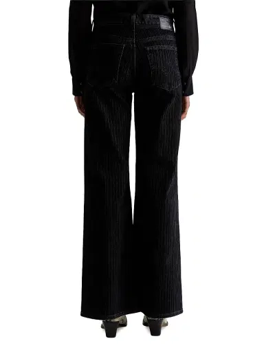AG Jeans Women's Saige Velvet-Pinstriped Wide-Leg Pants | Thumbnail 5 AG Jeans Women's Saige Velvet-Pinstriped Wide-Leg Pants | Thumbnail 5