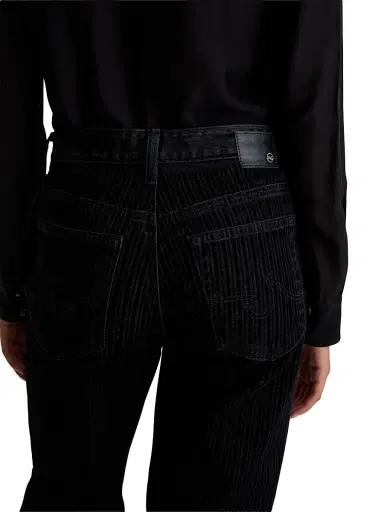AG Jeans Women's Saige Velvet-Pinstriped Wide-Leg Pants | Thumbnail 6 AG Jeans Women's Saige Velvet-Pinstriped Wide-Leg Pants | Thumbnail 6