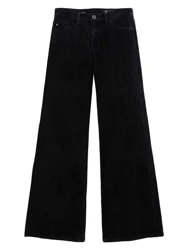 AG Jeans Women's Saige Velvet-Pinstriped Wide-Leg Pants | Thumbnail 1 AG Jeans Women's Saige Velvet-Pinstriped Wide-Leg Pants | Thumbnail 1