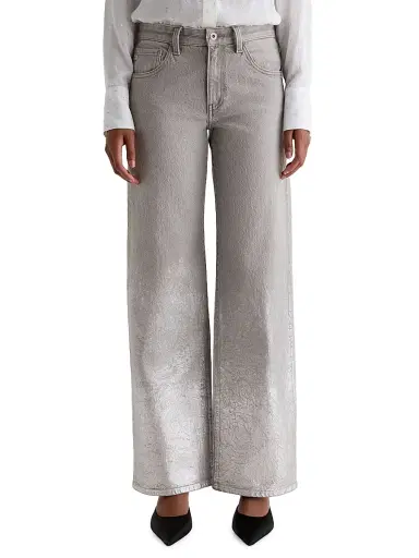 AG Jeans Women's Adria Low-Rise Wide-Leg Jeans - Silver Myst | Thumbnail 3 AG Jeans Women's Adria Low-Rise Wide-Leg Jeans - Silver Myst | Thumbnail 3