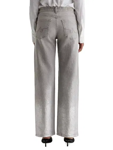 AG Jeans Women's Adria Low-Rise Wide-Leg Jeans - Silver Myst | Thumbnail 4 AG Jeans Women's Adria Low-Rise Wide-Leg Jeans - Silver Myst | Thumbnail 4