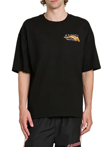 Amiri Men's Hollywood Horse Cotton Crewneck T-Shirt - Black | Thumbnail 3 Amiri Men's Hollywood Horse Cotton Crewneck T-Shirt - Black | Thumbnail 3