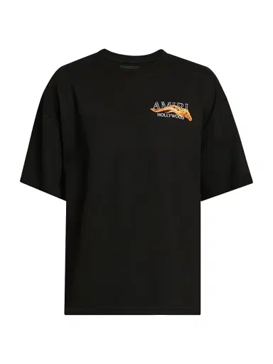 Amiri Men's Hollywood Horse Cotton Crewneck T-Shirt - Black | Thumbnail 1 Amiri Men's Hollywood Horse Cotton Crewneck T-Shirt - Black | Thumbnail 1