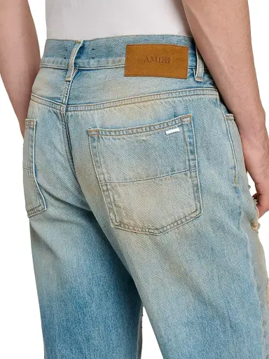 AMIRI Men's Repaired Distressed Mid-Rise Bootcut Jeans | Thumbnail 6 AMIRI Men's Repaired Distressed Mid-Rise Bootcut Jeans | Thumbnail 6