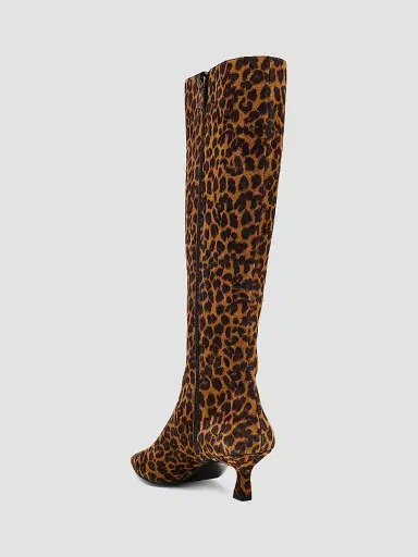 Stuart Weitzman Women's Vinnie 50MM Leopard-Print Suede Knee-High Boots - Leopard - Size 9.5 | Thumbnail 4 Stuart Weitzman Women's Vinnie 50MM Leopard-Print Suede Knee-High Boots - Leopard - Size 9.5 | Thumbnail 4
