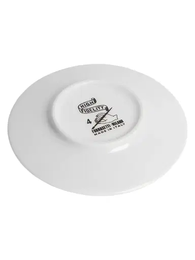 Fornasetti High Fidelity Checkered Coffee Mug & Saucer - Black White | Thumbnail 3 Fornasetti High Fidelity Checkered Coffee Mug & Saucer - Black White | Thumbnail 3