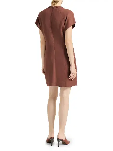 Brunello Cucinelli Women's Viscose and Linen Fluid Twill T-Shirt Dress | Thumbnail 3 Brunello Cucinelli Women's Viscose and Linen Fluid Twill T-Shirt Dress | Thumbnail 3