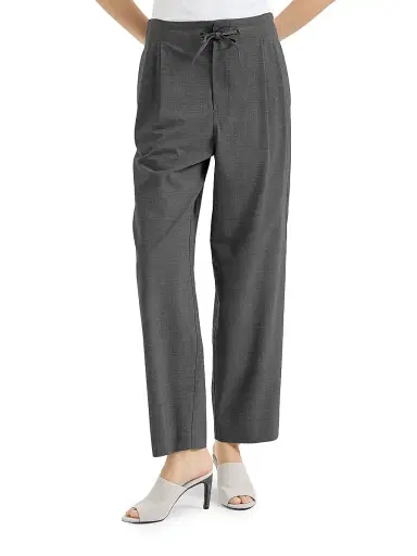 Brunello Cucinelli Women's Tropical Luxury Wool Tailored Track Trousers - Medium Grey - Size 00 | Thumbnail 2 Brunello Cucinelli Women's Tropical Luxury Wool Tailored Track Trousers - Medium Grey - Size 00 | Thumbnail 2