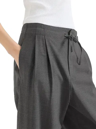 Brunello Cucinelli Women's Tropical Luxury Wool Tailored Track Trousers - Medium Grey - Size 00 | Thumbnail 4 Brunello Cucinelli Women's Tropical Luxury Wool Tailored Track Trousers - Medium Grey - Size 00 | Thumbnail 4