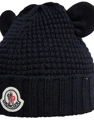 Moncler Newborn's Beanie in Wool | Thumbnail 3 Moncler Newborn's Beanie in Wool | Thumbnail 3