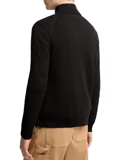 Moncler Men's Down-Filled Cardigan in Cotton - Black - Size XL | Thumbnail 3 Moncler Men's Down-Filled Cardigan in Cotton - Black - Size XL | Thumbnail 3