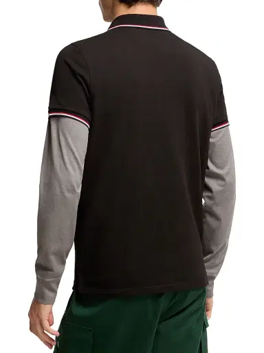 Moncler Men's Polo Shirt in Cotton Piquet - Black - Size XXXL | Thumbnail 3 Moncler Men's Polo Shirt in Cotton Piquet - Black - Size XXXL | Thumbnail 3