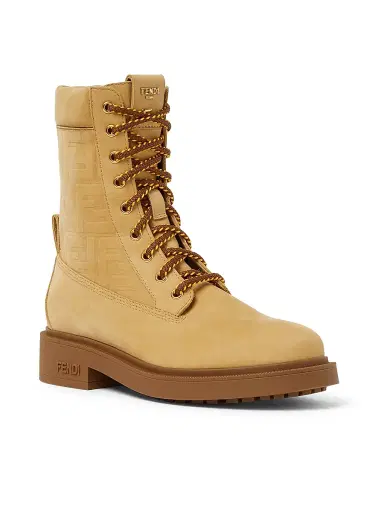 Fendi Women's Filo 35MM Suede Combat Boots - Light Ocra | Thumbnail 2 Fendi Women's Filo 35MM Suede Combat Boots - Light Ocra | Thumbnail 2