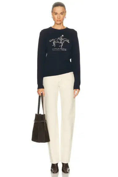 Sporty & Rich Horse Knitted Sweatshirt | Thumbnail 4 Sporty & Rich Horse Knitted Sweatshirt | Thumbnail 4