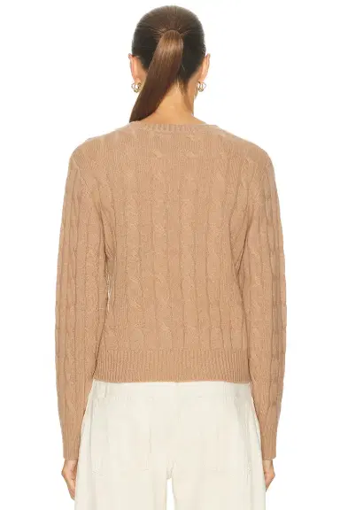 Sporty & Rich SRC Cableknit Cashmere Sweater | Thumbnail 3 Sporty & Rich SRC Cableknit Cashmere Sweater | Thumbnail 3