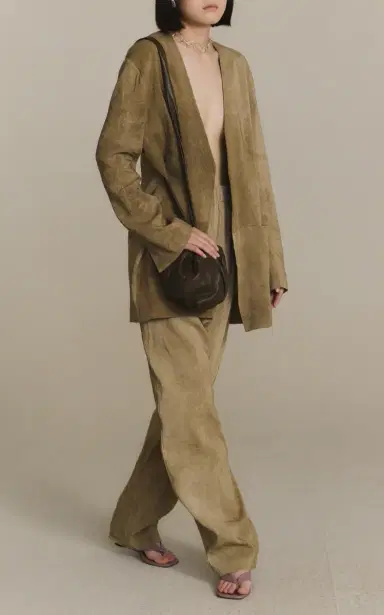 Cortana Cassian Collarless Linen-Blend Jacket | Thumbnail 4 Cortana Cassian Collarless Linen-Blend Jacket | Thumbnail 4