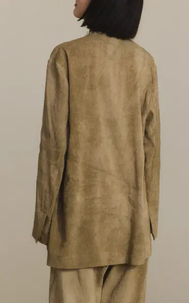 Cortana Cassian Collarless Linen-Blend Jacket | Thumbnail 5 Cortana Cassian Collarless Linen-Blend Jacket | Thumbnail 5