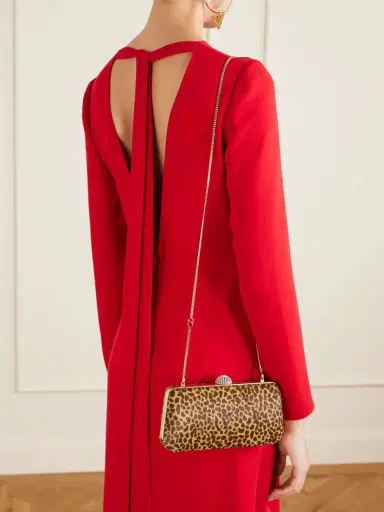 Valentino Garavani Carry Secrets Embellished Leopard-print Calf Hair Clutch | Thumbnail 3 Valentino Garavani Carry Secrets Embellished Leopard-print Calf Hair Clutch | Thumbnail 3