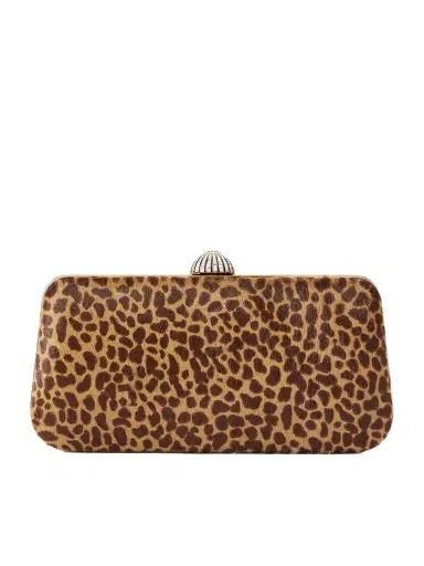 Valentino Garavani Carry Secrets Embellished Leopard-print Calf Hair Clutch | Thumbnail 1 Valentino Garavani Carry Secrets Embellished Leopard-print Calf Hair Clutch | Thumbnail 1
