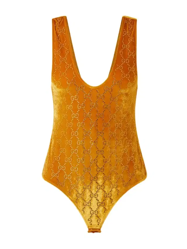 Crystal-embellished Chenille Bodysuit Crystal-embellished Chenille Bodysuit