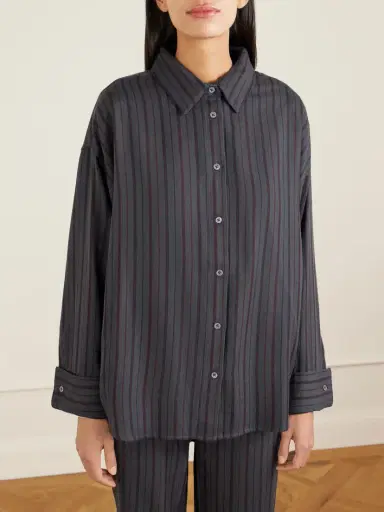The Elder Statesman Striped Wool And Cashmere-blend Twill Shirt | Thumbnail 3 The Elder Statesman Striped Wool And Cashmere-blend Twill Shirt | Thumbnail 3