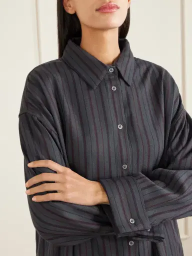 The Elder Statesman Striped Wool And Cashmere-blend Twill Shirt | Thumbnail 5 The Elder Statesman Striped Wool And Cashmere-blend Twill Shirt | Thumbnail 5