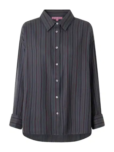 The Elder Statesman Striped Wool And Cashmere-blend Twill Shirt | Thumbnail 1 The Elder Statesman Striped Wool And Cashmere-blend Twill Shirt | Thumbnail 1